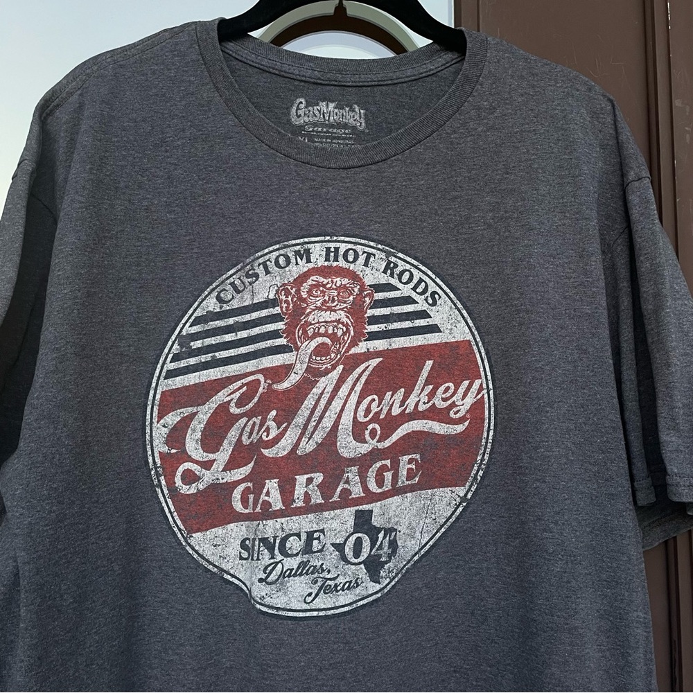 Gas Monkey Garage Grey/Red Graphic Tee XL